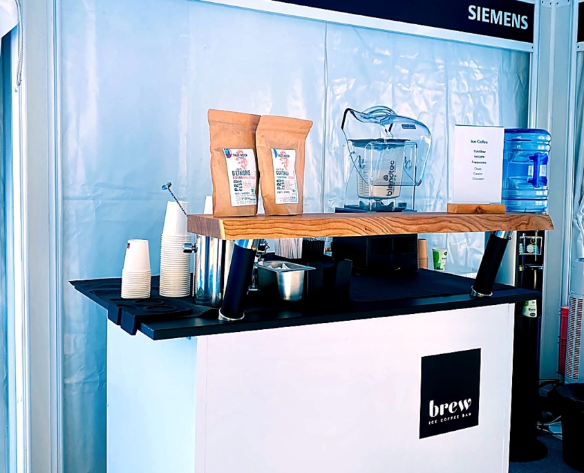 Peronnalisation du Coffe Bar avec votre logo et aux couleurs de votre entreprise